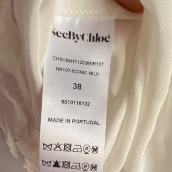 See By Chloe White Long Sleeve Top - Picture 5 of 5